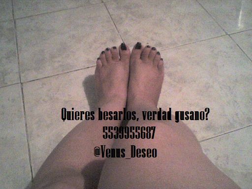 Aqui tienes mis pies..perro.. adoralos 
5539955687