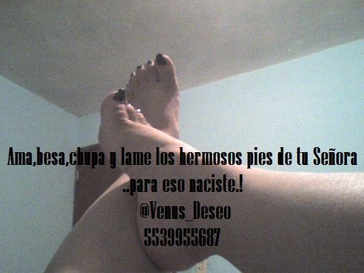 Aqui tienes mis pies..perro.. adoralos 
5539955687